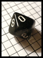 Dice : Dice - 10D - Chessex Black with White Numerals Sparkle Semi Transparent - Ebay Aug 2010